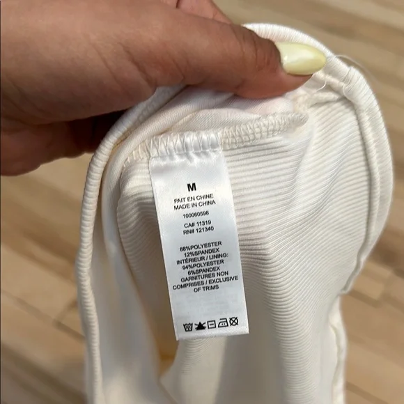 Dynamite White Fitted Sleeveless Ribbed Tank Top - Picture 6 of 6